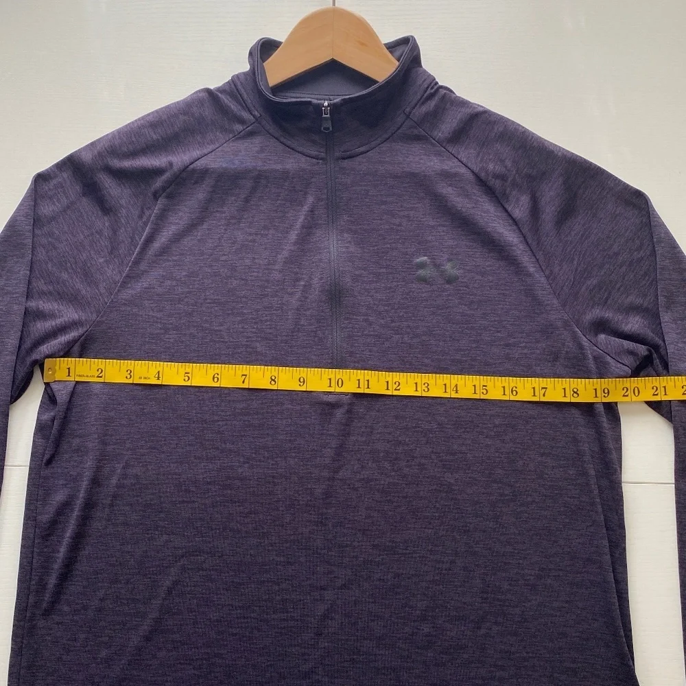 Under Armour Loose Heatgear Half Zip Pullover Men's Purple Size M - Picture 6 of 8